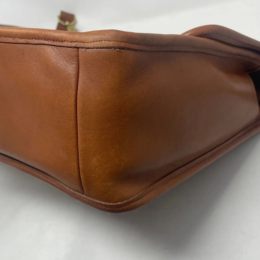 Vintage Coach Dowel British Tan Leather Laptop Briefcase #5297🖤